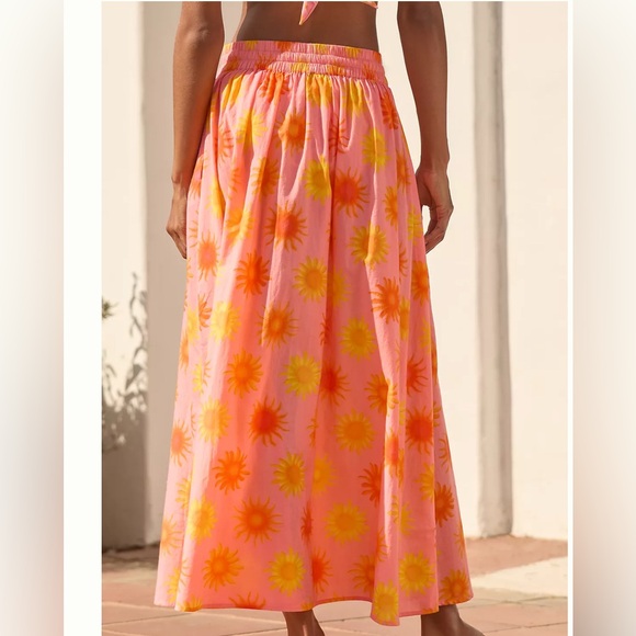 NWT Farm Rio x Anthropologie Sun Midi Skirt - Picture 2 of 8